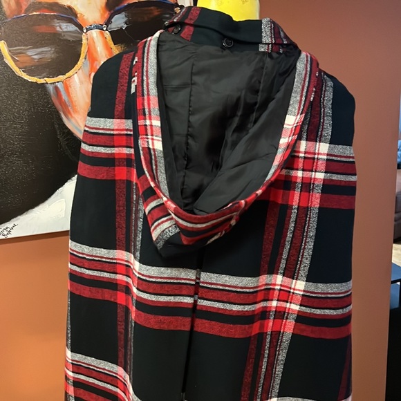 Cooperative PLAID Cape by Urban Outfitters SIZE XS - Picture 6 of 11